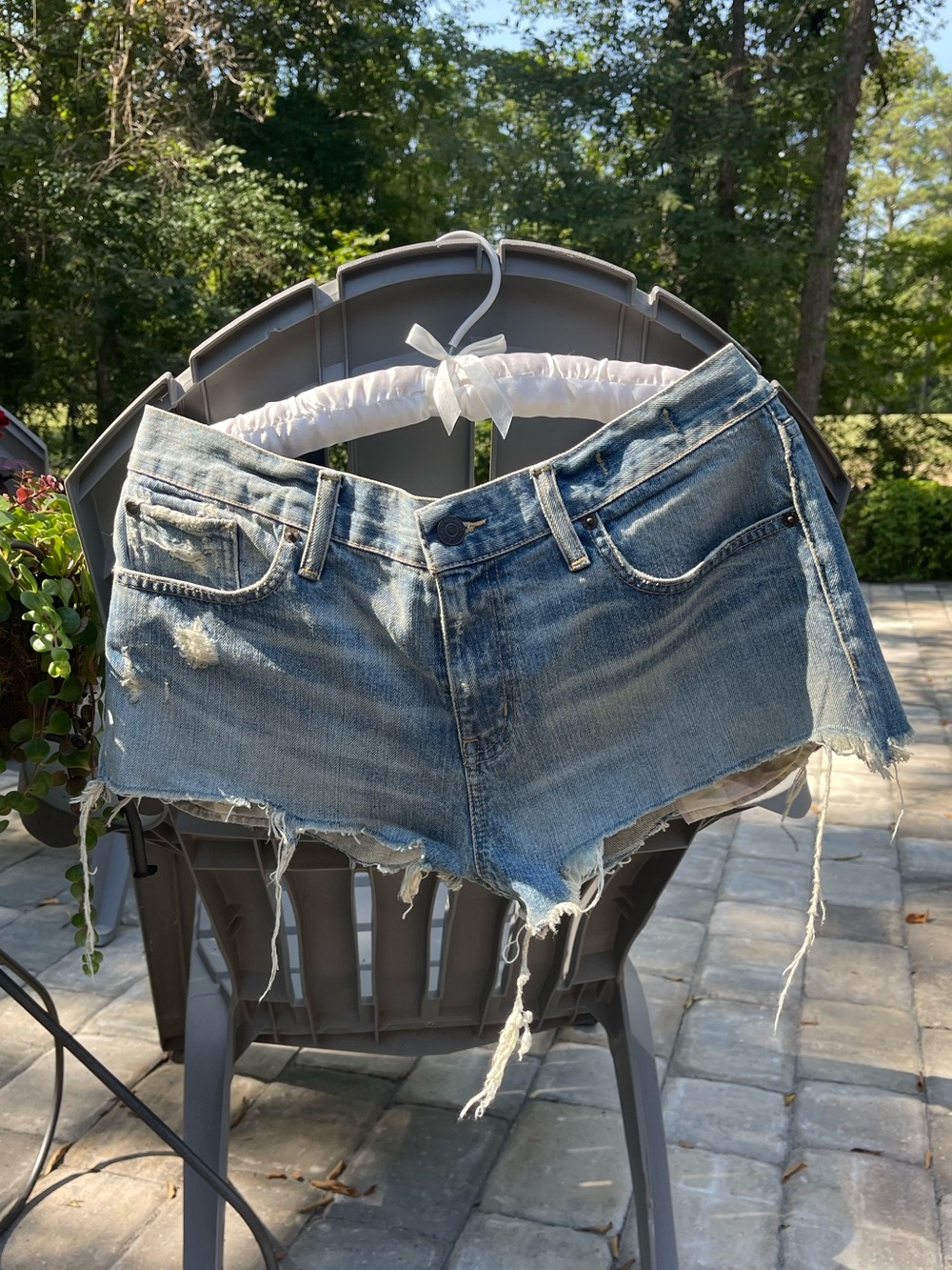 Vintage Ralph Lauren Distressed Denim Mini Shorts